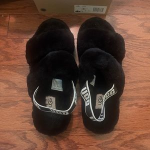 Black Ugg Slides